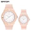 Sanda Fashion Couple Watches: Fresh, Versatile, Waterproof, Night Vision Luminous Style for Men & Women
