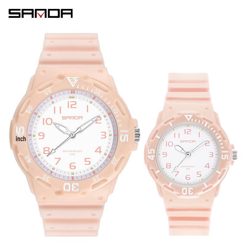 Sanda Fashion Couple Watches: Fresh, Versatile, Waterproof, Night Vision Luminous Style for Men & Women