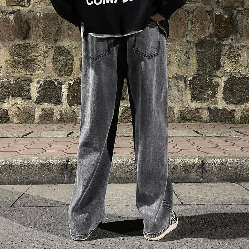 Men High Street Straight Loose Wide Leg Jeans Baggy Jeans Men's Jeans Korean Version Casual Pants