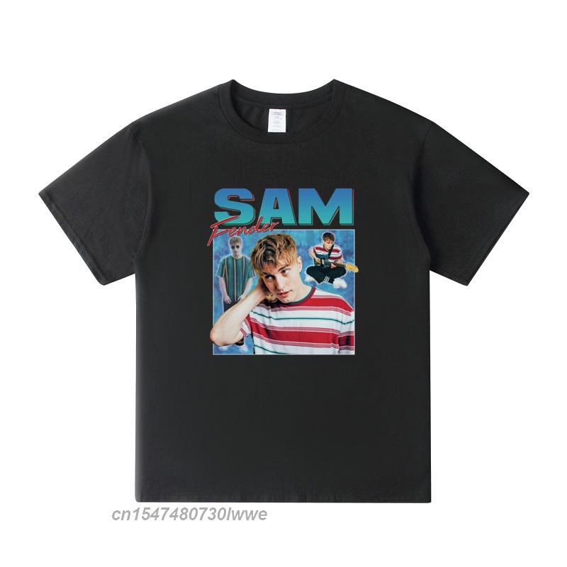 Sam Fender Homage TShirt Tee Funny Graphic Retro Party Tour Tribute 80s Graphic T Shirts Top Quality Cotton Unisex Tshirt