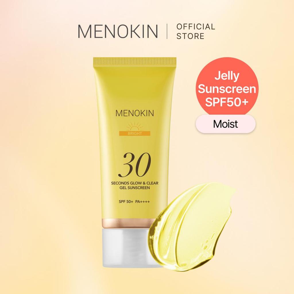 Menokin 30 Sec Jelly Sunscreen SPF50+ PA++++, Moisturizer + Sun Cream 2-in-1 (50ml)