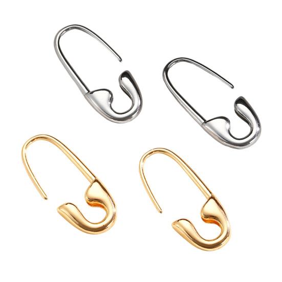 Sicherheitsnadel Ohrringe für Damen Minimalistische Hoop Pin Ohrringe Moderne Ohr-Creolen Stecker für täglichen Schmuck Street Dating Party