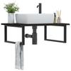 VidaXL Wall-mounted Vanity Shelf Steel and Solid Oak Wood 3302657