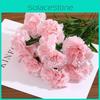 Flower Silk Carnation Bouquet For Home Office Wedding Decor Photography Prop
