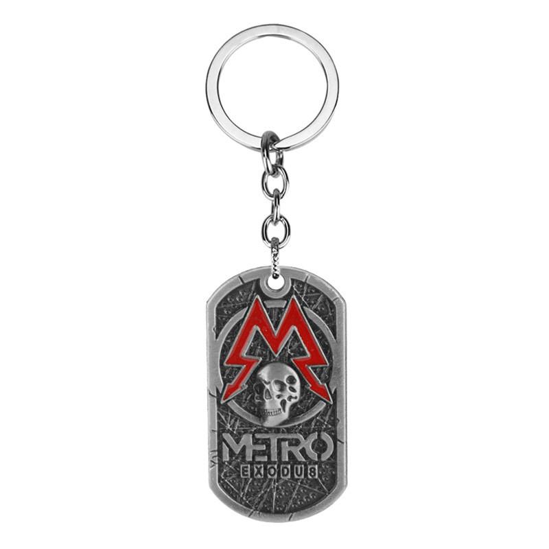 Skull Exodus Metro Pendant Necklace With Alloy Geometric Design For Game Fans