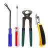 4 Piezas Herramienta Extractor de Grapas para Tapicería Extractor de Tachuelas Quitar Clavos con Mango Ergonómico Clavo