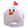 Bestmaple Animal Cap, Plush Headgear, Cute, Fluffy, Plush Cap, Mask Animal Costume (White Chicken)