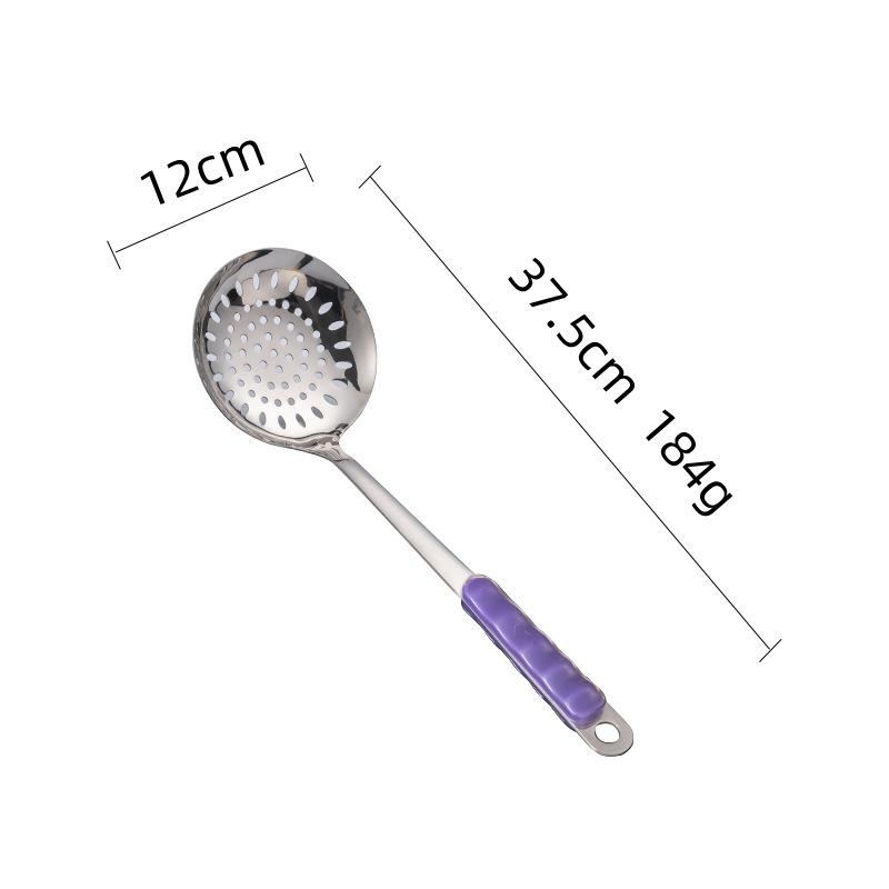 HANYANG Stainless Steel Kitchenware Set Colourful Handle Thickened Stir-Fry Spatula Insulated Cooking Spatula Spatula Spatula Fishing Noodle Spoon