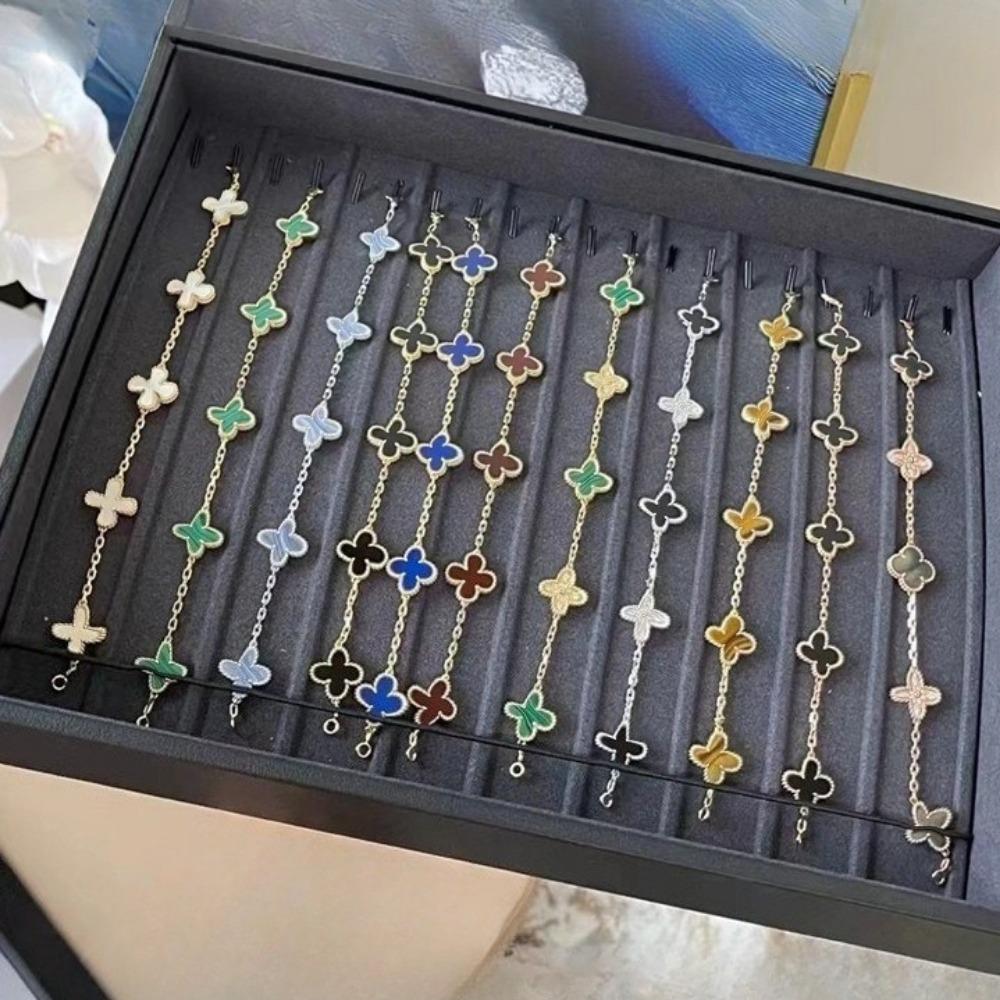 High Version Four-leaf Clover Bracelet Female Mother-of-pearl Agate Five-flower Ladies Bracelet