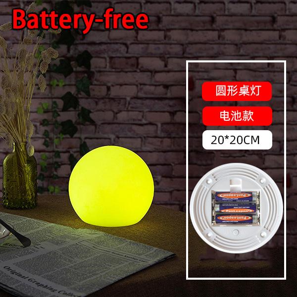 12-25cm LED Luminous Ball Lamp RGB Charging Remote Control Outdoor Waterproof Decorative Atmosphere Lamp Courtyard Lawn Lamp Hot