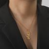 Lotus Flower Yoga Pendant Necklace Stainless Steel Om Unalome Symbol Necklaces for Women Men Buddhist Amulet Jewelry