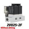 2V025-08 06 Pneumatic Solenoid Valve - 2 Way 2 Position Normally Closed NC 1/4 Port Air Control Valve 12V 24V 110V 220V AC DC
