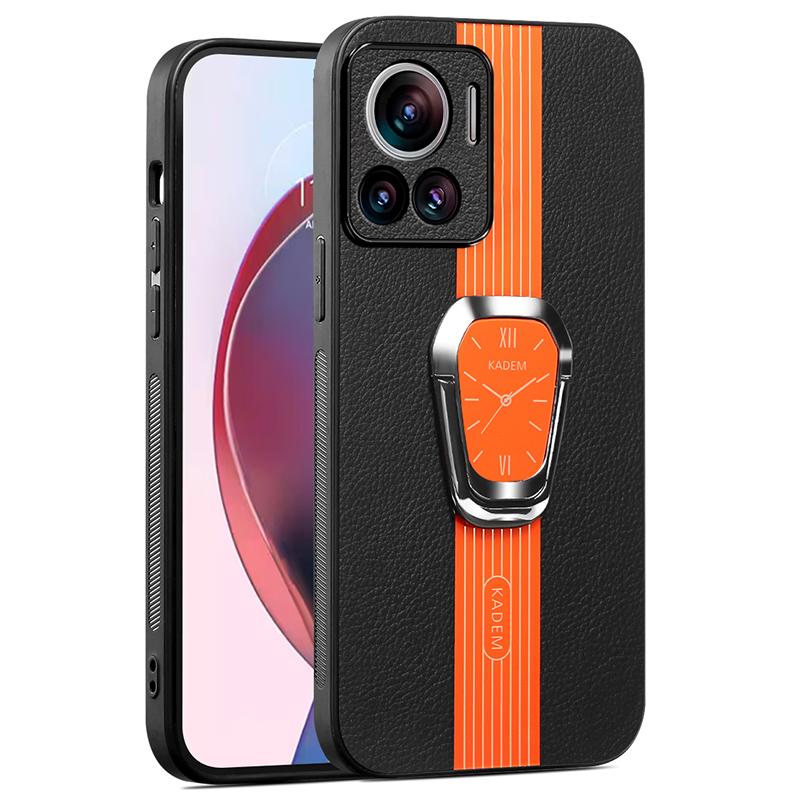 KADEM For Motorola Edge 30 Ultra 5G/Moto X30 Pro 5G Kickstand PU+TPU+Acrylic Phone Cover Anti-Scratch Shell