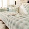 New Style Thickened Living Room Sofa Cushion Non-slip Sofa Cover Cloth French High-grade Rabbit Plush Sofa Cushion Winter