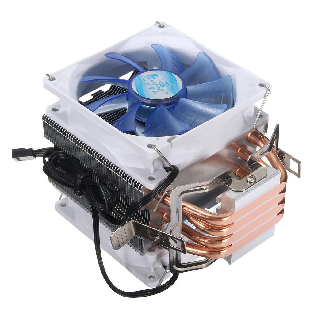 12V DC LED Copper CPU Cooler Fan Heatsink for Intel LGA775 1156 1155 ...