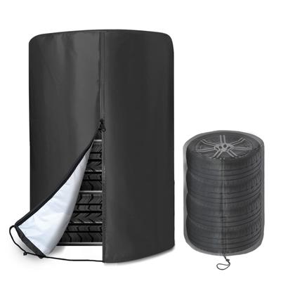ZATOOTO Tire Covers for Outdoor Storage, 420D Thick, Waterproof, for 4 Tires, SUV Use, UV Protection, Durable, Prevents Deterioration and Dirt, Includ
