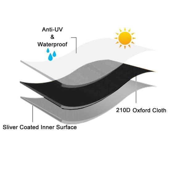 Oxford Cloth Firepit Cover Heavy Duty Waterproof UV Resistant Dust Rain Snow Leaf Protection