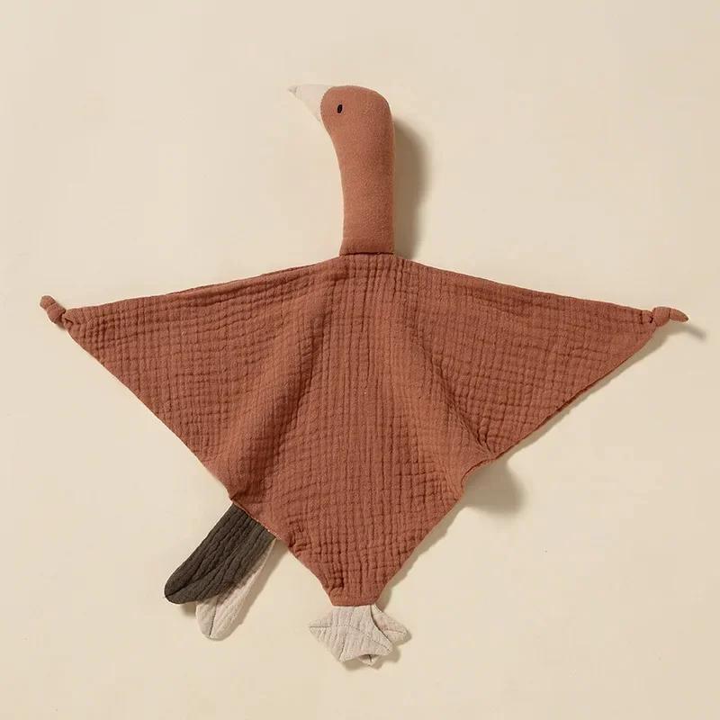 Muselina de Algodón Puro Babero para Bebé Patito Lindo Muñecos Durmientes Toalla de Saliva para Recién Nacido Toalla Calmante Pañuelo para Niños Pequeños