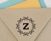 Printtoo Alphabet Z Monogram Octagon Celtic Swirl Frame Self Inking Rubber Stamp Office
