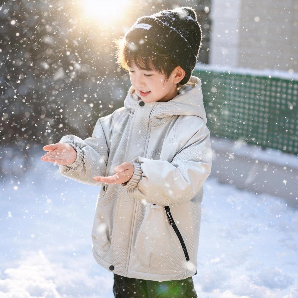 Boys' Lightweight Cotton Jacket - Autumn/Winter 2025 Style: Cool Baby Trench Coat with Padded Cotton for Winter