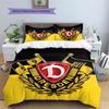 Dresden Sport Club Großes Emblem Flaggen-Druck 3-teiliges Bettbezug-Set Sportfan Bettwäsche Schlafzimmer Heimdeko Ohne Kissenkern Bettdecke