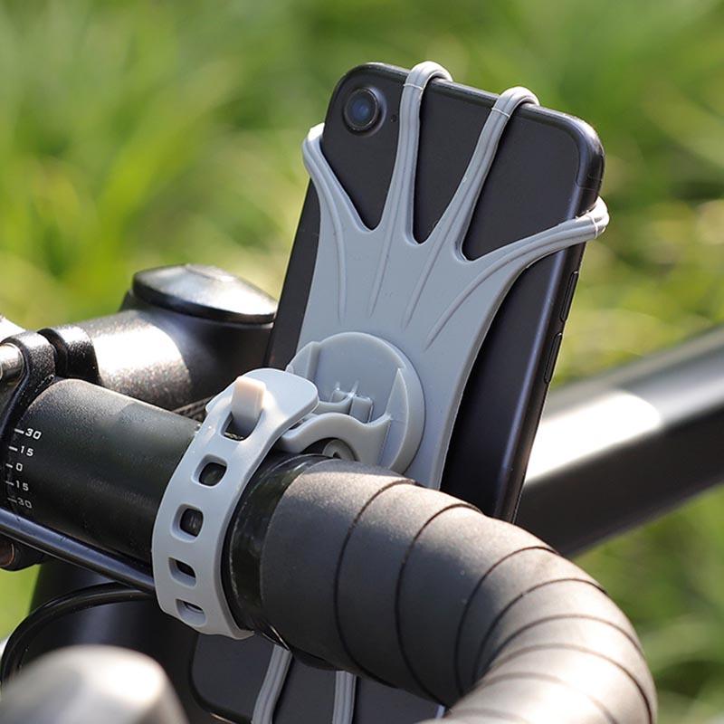 2PcsColorful Silicone Mobile Phone Holder Bicycle Motorcycle 360Degree Phone Holder Stand Anti-drop GPS Clip Bracket Accessories