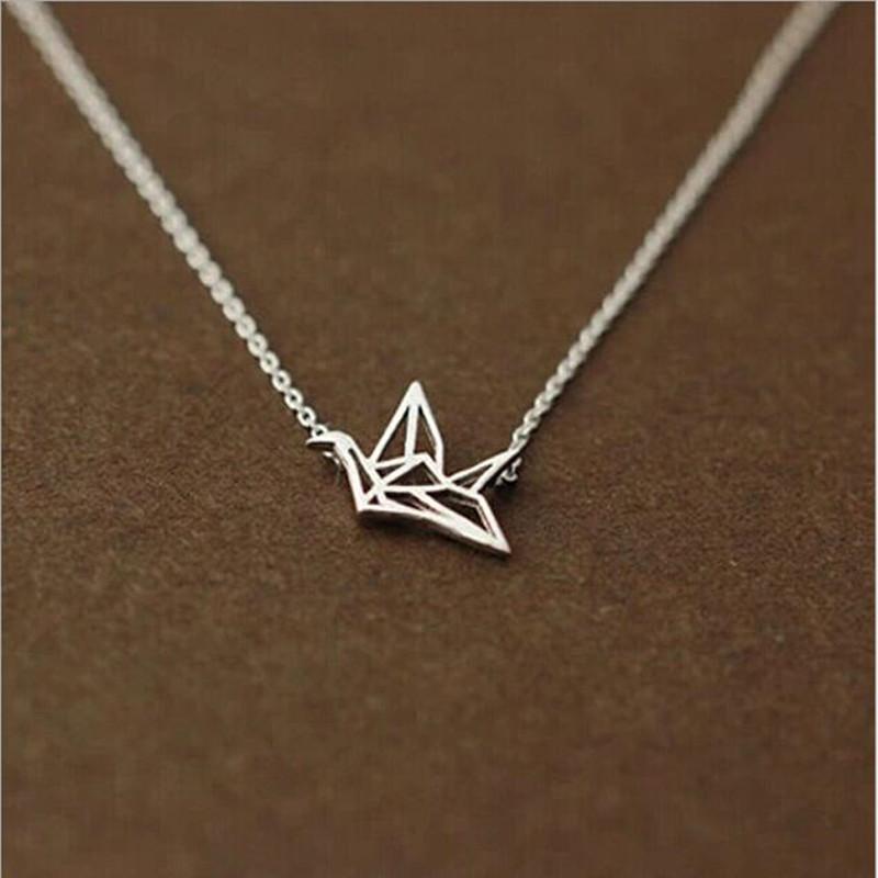 Fashion Simple 925 Sterling Silver Jewelry Classic Aesthetic Hollow Crane Creative Exquisite Pendant Necklaces XL038