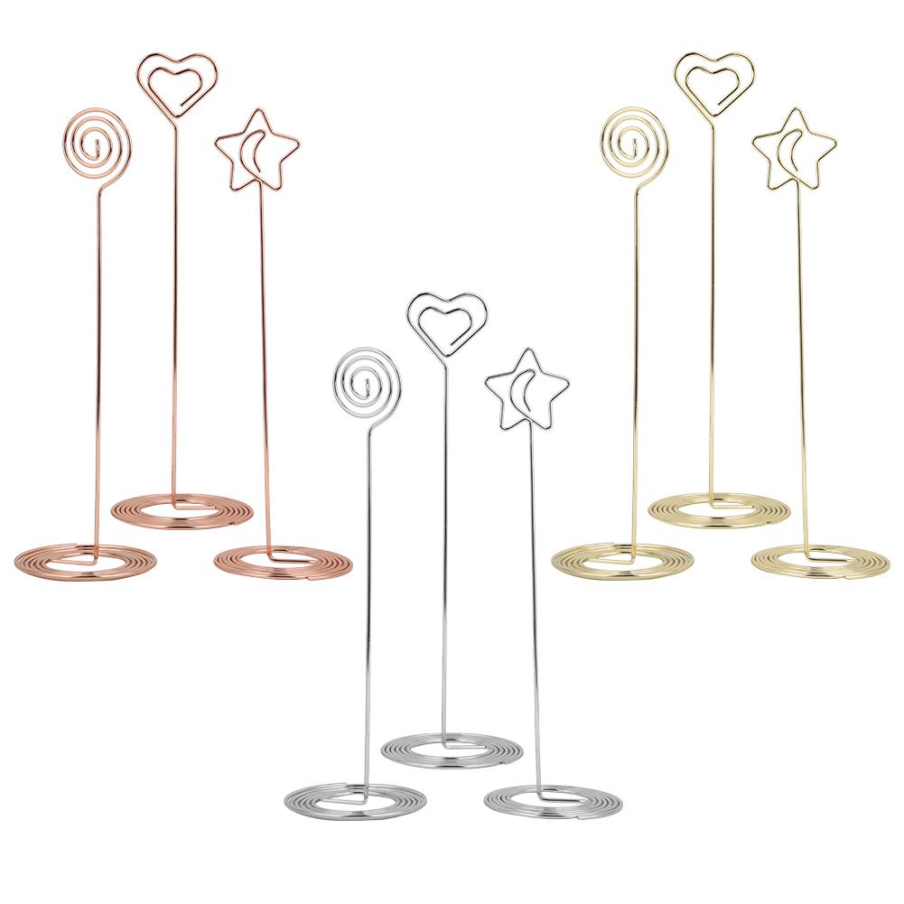 

3 шт 220 мм держатель для заметок с зажимом для карточек, фотографий, заметок, настольная подставка для номера, органайзер для офисного стола Silver