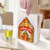 Boîte à mouchoirs en papier 5D créative en forme de maison de Noël avec motif de dessin animé et diamant - Portable - Pour la maison ou le bureau - Décoration de la maison
