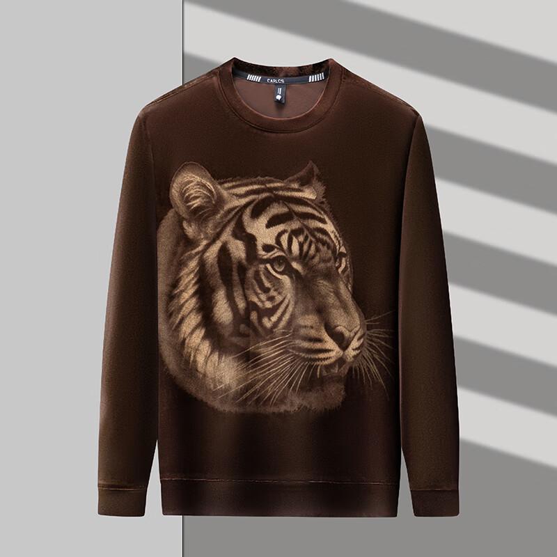Firstview Men's Urban Digital Print Velvet Sweatshirt