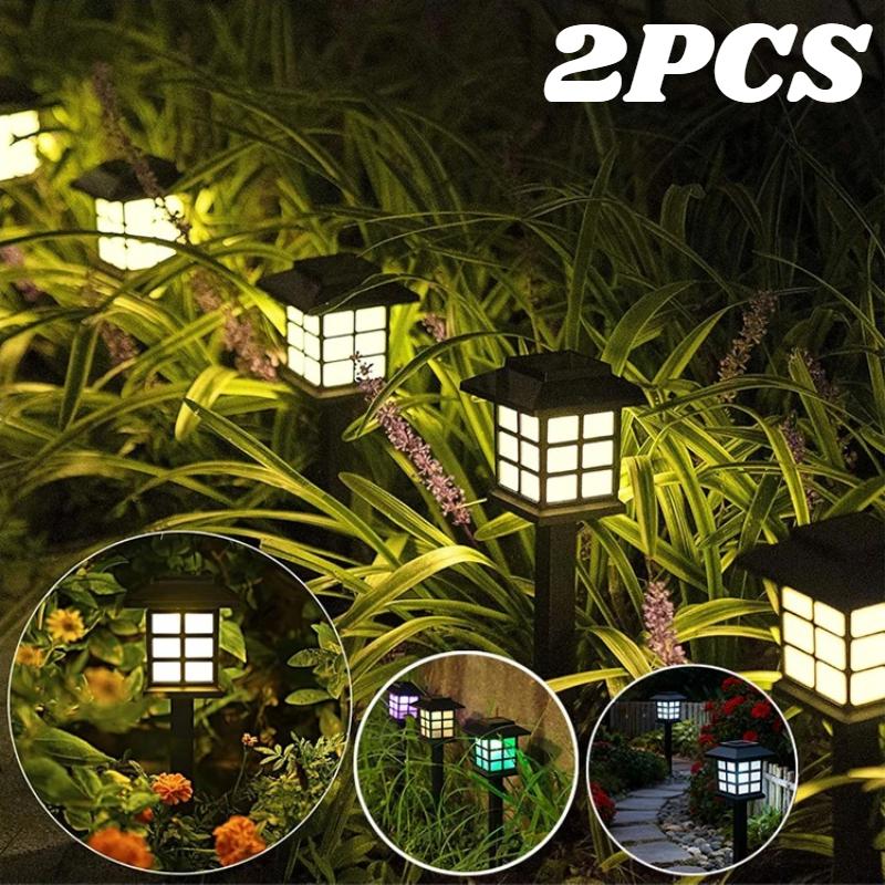 Waterproof Solar LED Outdoor Lights, Solar Garden Landscape Lamp for Yard Patio Walkway Driveway, Solar Lawn Decor Lighting