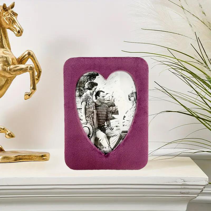 1PC Velvet Luxury Tabletop Velvet Frame Elegant Photo Display 3D High-end Luxury Modern 20x15cm