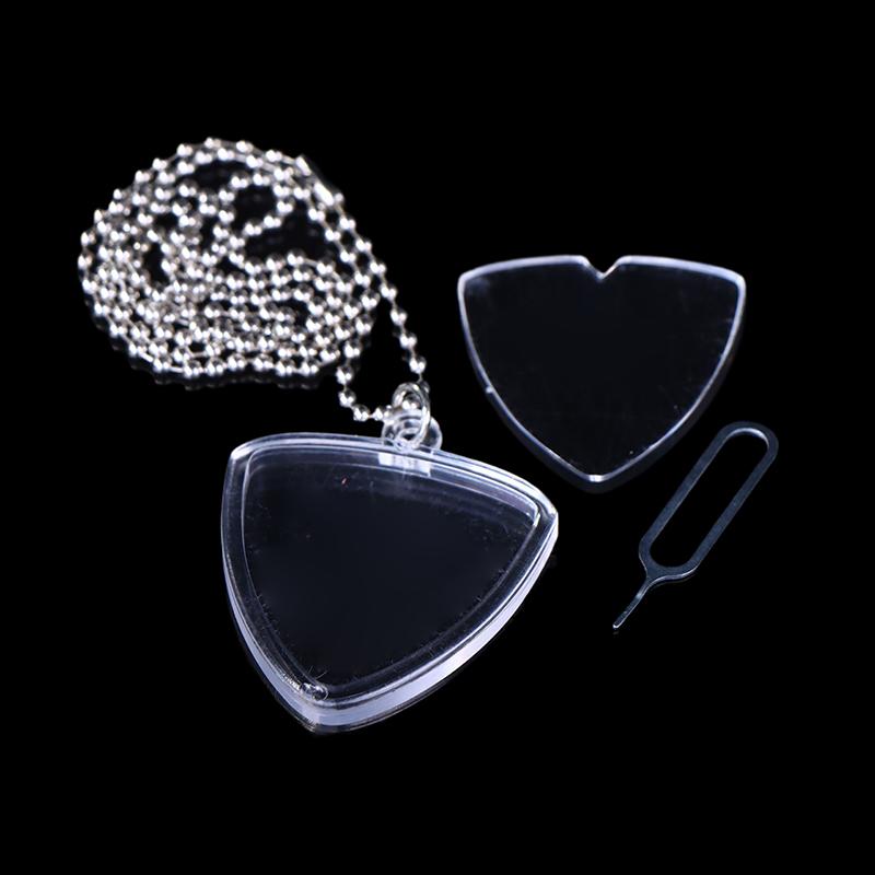 Guitarists Storage Guitar Pick Collection Box Clear Holder Keyring Bag Heart Shaped Picks Size Case Musical Accessories