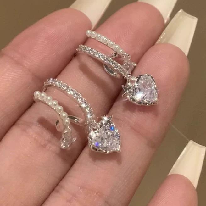 Любовь микро-инкрустированные циркониевые серьги женские легкая роскошь темперамент пусеты серьги милые серьги