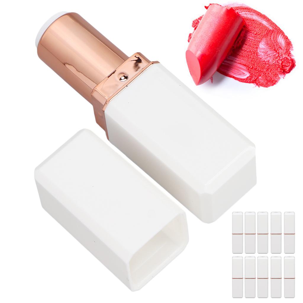 10pcs Portable Empty Lipstick Tube DIY Empty Lip Balm Tube Refillable Lipstick Bottle Container