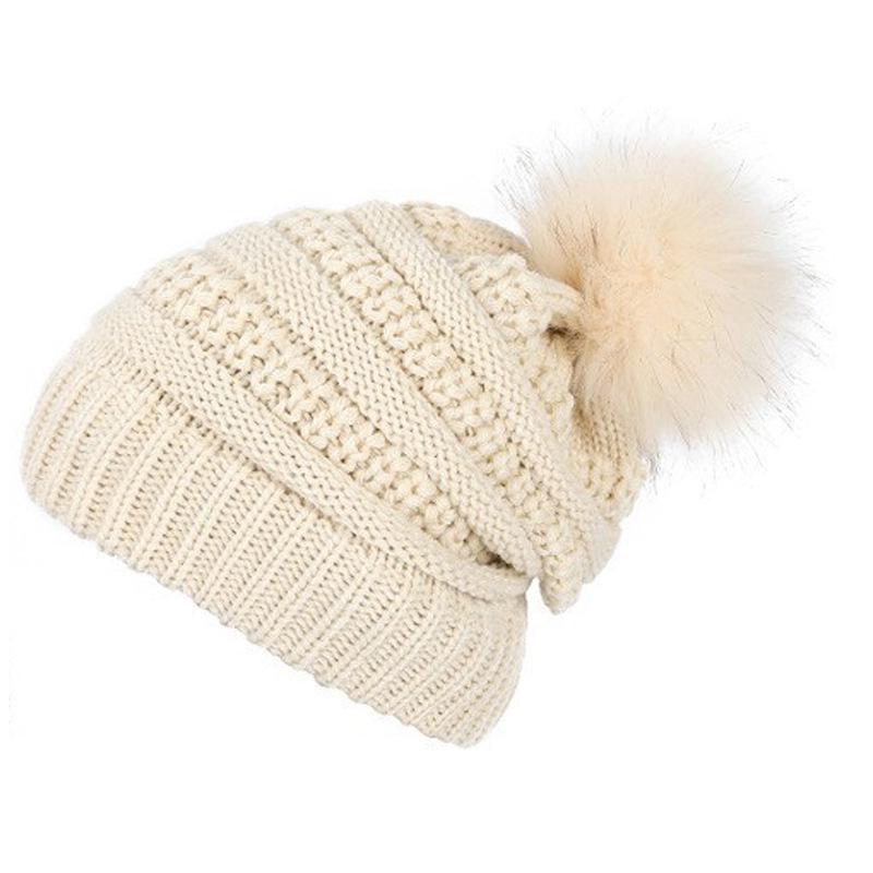 Winter Korean Style Wool Wig Hat: Warm Fleece-Lined, Thickened, Versatile, Knitted Hat