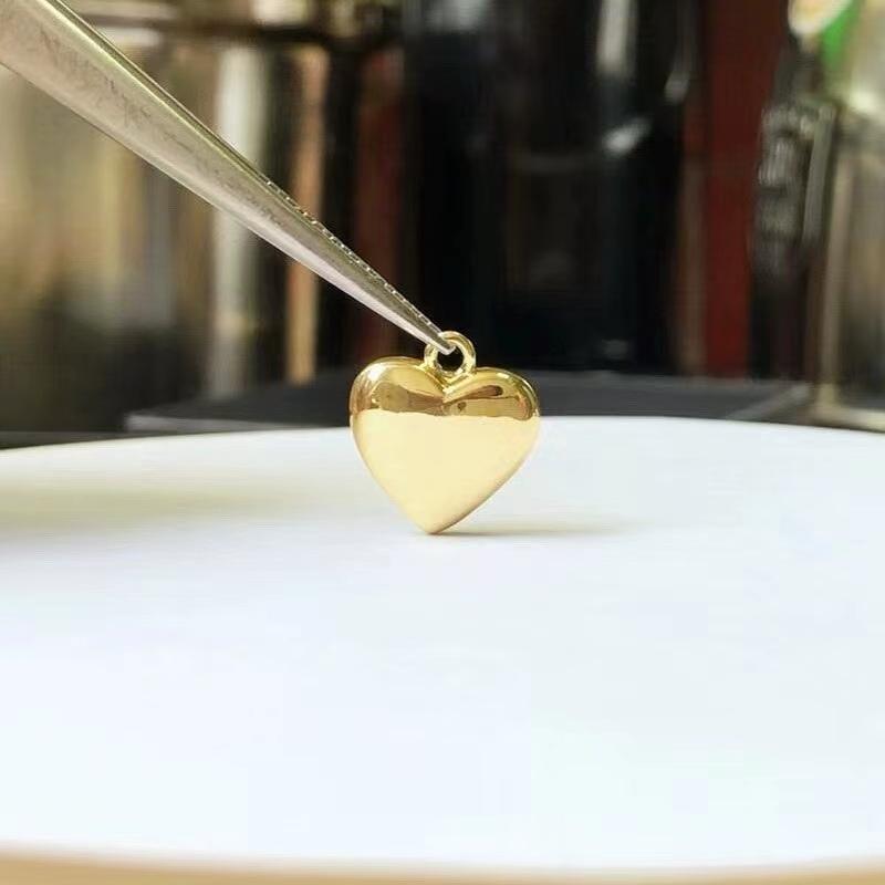 A1048 Luxury 14k Gold Filled Charm Pendant Heart Charm for Necklace Bracelet Jewelry Making Diy Accessory