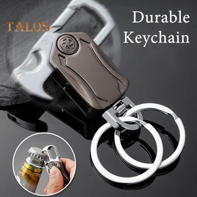 Heavy Duty Multifunctional Keychain Carabiner Clip Bottle Opener Fidget Spinner Knife Zinc Alloy Material Mobile Phone Holder Keychain