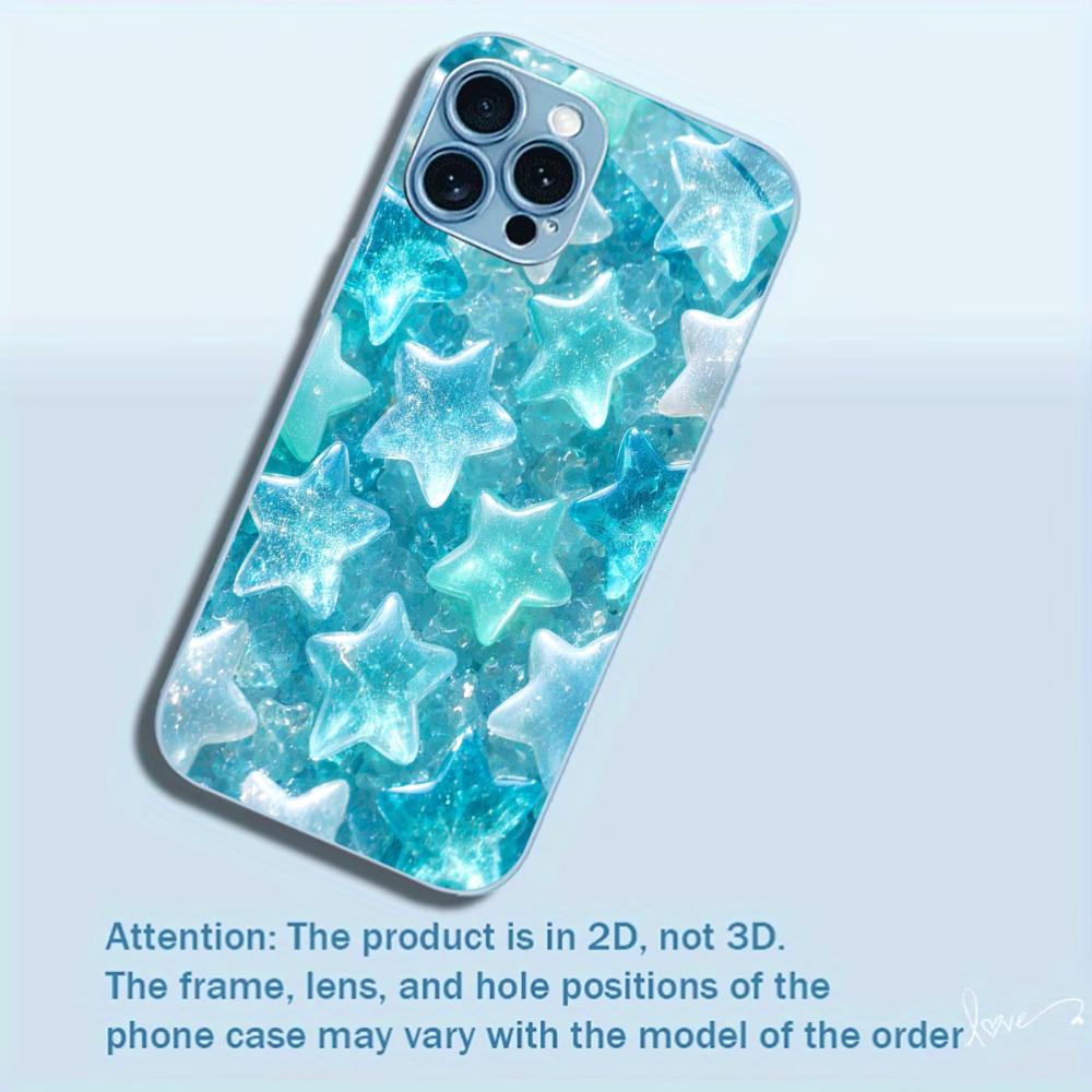 Kawaii Crystal Star Design for iphone 17 case for coque iphone Fashion Case fundas Glass for iPhone 17 16 15 14 13 12pm Pro Plus