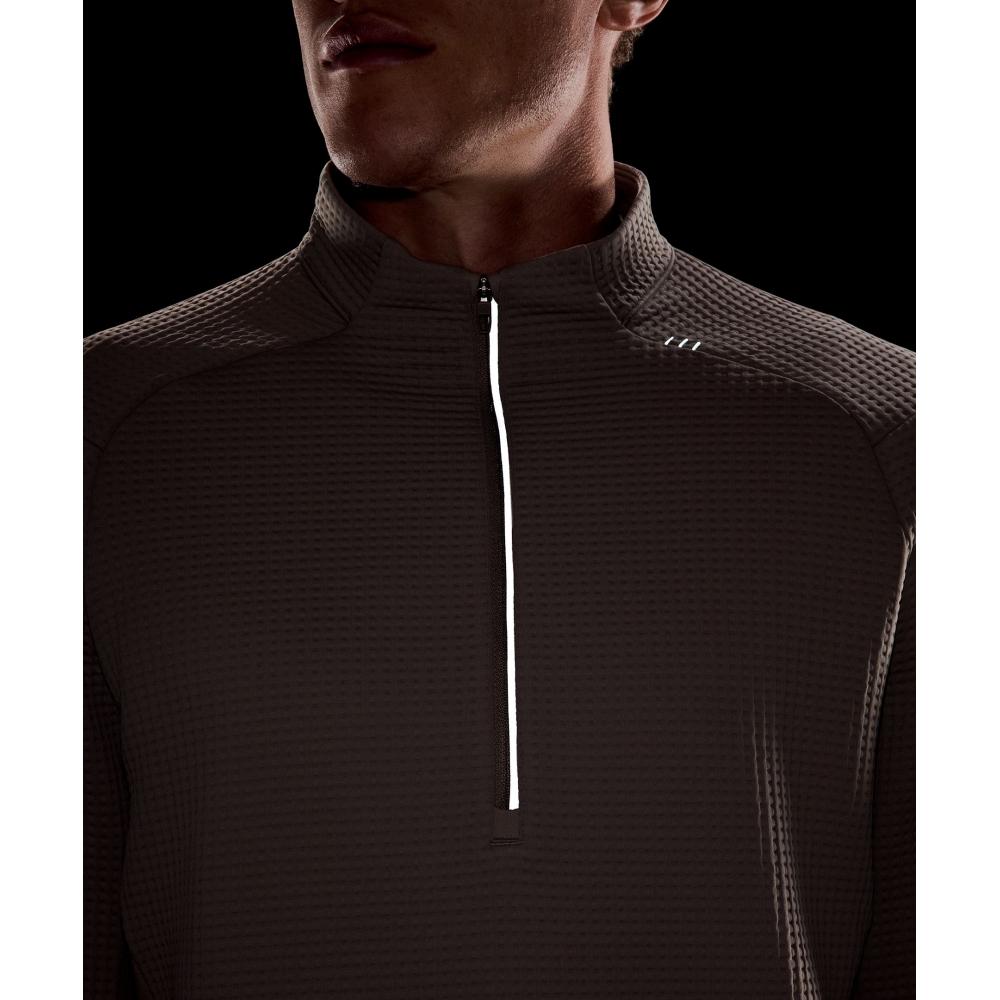 Lululemon Waffle Knit Half Zip Warm Ash Grey