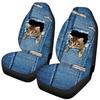 2pcs Universal Car Front Seat Cover Interior Washable Seat Case Polyester Driver Seat Protector Covers Anti-dirty Seats