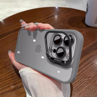 Applicable To IPhone16PROMAX Lens Invisible Bracket Mobile Phone Case Apple 15 with Lens Film Magnetic Protection Case