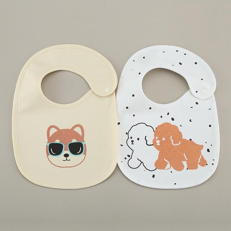 2-teiliges/Set Neugeborenes Baby Baumwoll-Lätzchen Spucktuch Modisches Säuglings-Hochabsorbierendes Speicheltuch Säuglings-Beißlätzchen