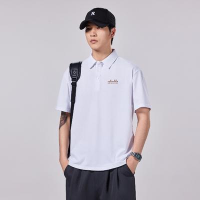 Men's Short-sleeved American POLO Shirt T-shirt Loose Lapel Summer New Men's Polo Shirt