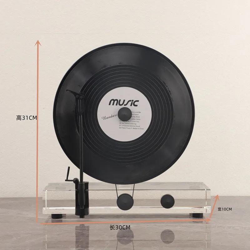 Metal Geometry Art Crystal Phonograph, Speaker, Broadcasting Machine, Model Decoration Ornament, Home Decoration Crafts