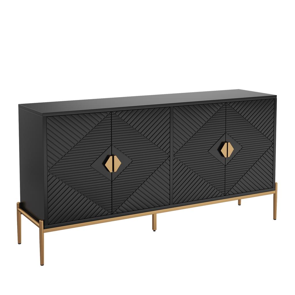 Modern Sideboards, Cabinets, Storage Cabinets, Chest of Drawers, suitable for Living Room/Dining Room/Entrance, 162 x 40 x 80cm (W/H/D)
