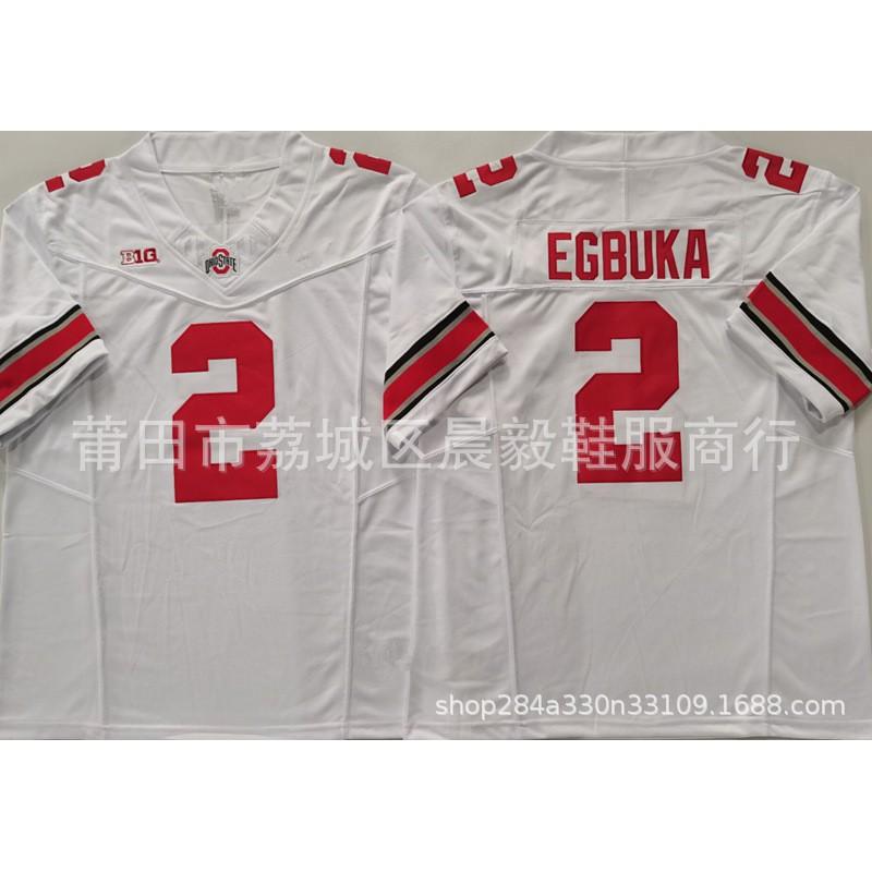 Embroidered College Rugby Jersey Men - Ohio State Buckeyes Style Numbers 7 33 18 2 1 4 Fall Winter Wear