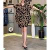 Women Summer Loose Fit Leopard Print Short Sleeve Top and Shorts Set Plus Size Outfit Comfortable Two Piece