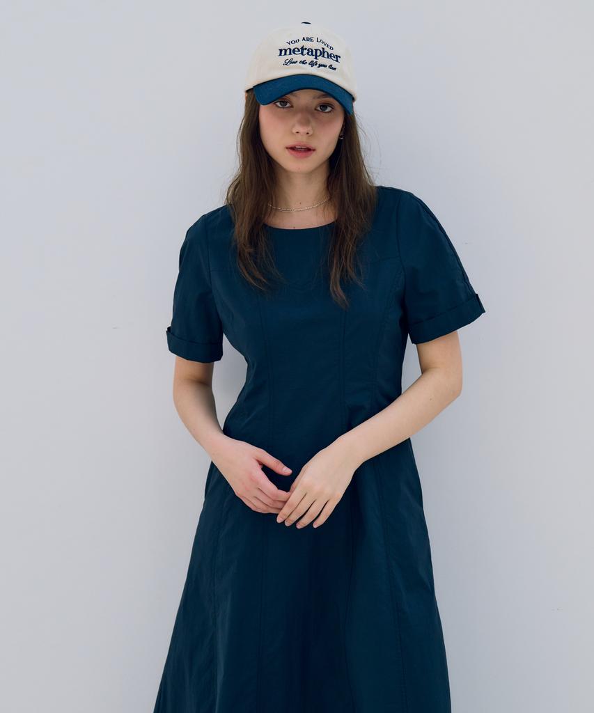 Metapeo Met Sweet Flare Dress Metaphor Navy