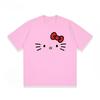 Academy Hello Kitty White Cotton Short Sleeve TShirt Womens Cotton Summer 2025 Sweet Cute Top Harajuku Y2K Fashion Trend Tops